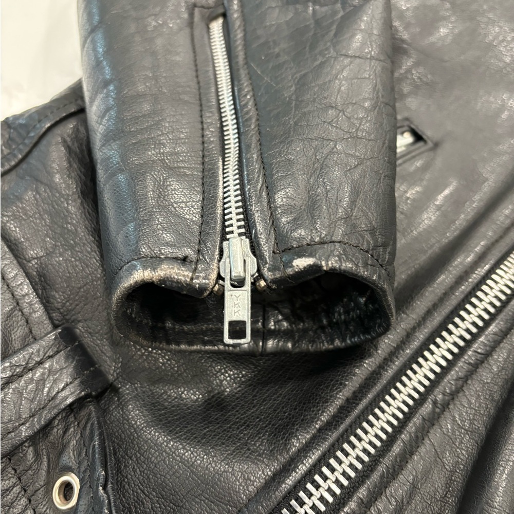 Vintage Harley Davidson, 100% authentic leather bomber jacket with buckle - Picture 7 of 9